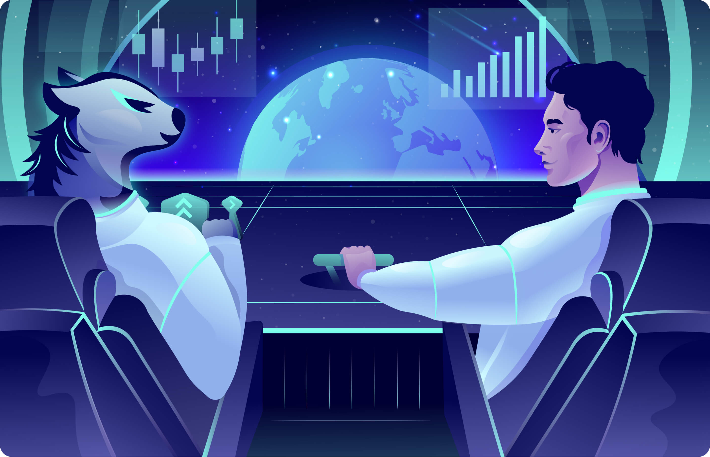Trading and exchange collage
